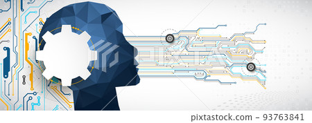 Artificial intelligence (AI) Machine cyber mind. Technology vector background. Artificial intelligence (AI) Machine cyber mind. Technology vector background. 93763841