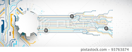 Abstract technology circuit board. Communication concept. 93763874