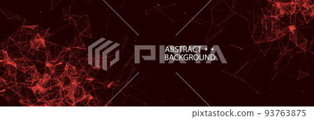 Abstract polygonal vector science background with connecting dots and lines. 93763875