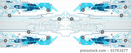 Abstract technology circuit board. Communication concept. 93763877