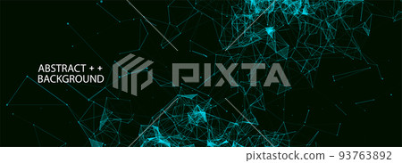 Abstract polygonal vector science background with connecting dots and lines. Abstract polygonal vector science background with connecting dots and lines. 93763892