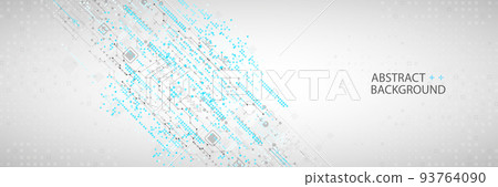 Abstract technological background with various elements. Structure pattern technology backdrop. Vector 93764090