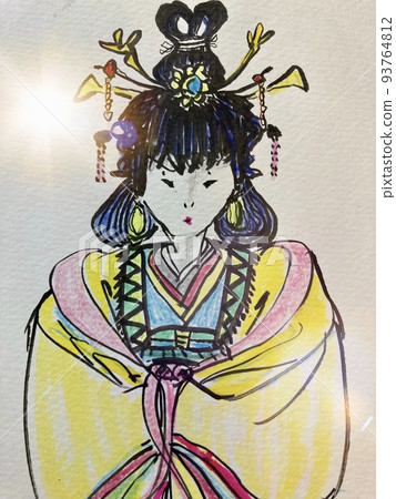 Ancient, Chinese, Japanese, women in traditional costumes Ancient, Chinese, Japanese, women in traditional costumes 93764812