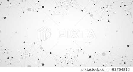 Template for science and technology presentation. Plexus style background. Template for science and technology presentation. Plexus style background. 93764813