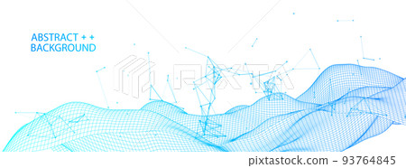 Polygonal science background with connecting dots and lines. Digital data visualization. Polygonal science background with connecting dots and lines. Digital data visualization. 93764845
