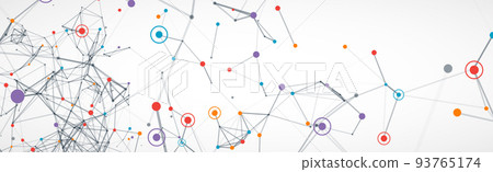 Cover template for science and technology presentation. Plexus style background. Cover template for science and technology presentation. Plexus style background. 93765174