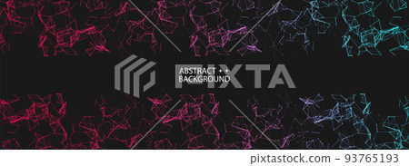 Abstract polygonal vector background with connecting dots and lines. Digital data visualization. Abstract polygonal vector background with connecting dots and lines. Digital data visualization. 93765193