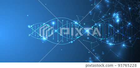 Science template, wallpaper or banner with a DNA molecules. Vector illustration Science template, wallpaper or banner with a DNA molecules. Vector illustration 93765228