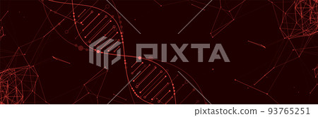 Science template, wallpaper or banner with a DNA molecules. Vector illustration Science template, wallpaper or banner with a DNA molecules. Vector illustration 93765251