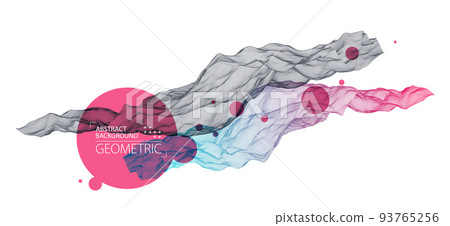 Abstract background with waves. 3D surface. Abstract background with waves. 3D surface. 93765256