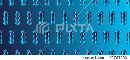 Isometric technology towers simple pattern. 93765260