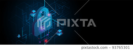 Isometric protection concept. Protect mechanism, system privacy. 93765301