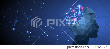 Artificial Intelligence concept. Creative brain concept background. Vector science illustration. Artificial Intelligence concept. Creative brain concept background. Vector science illustration. 93765324