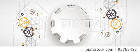 Abstract technological background with various cogwheels. Vector illustration. Abstract technological background with various cogwheels. Vector illustration. 93765458