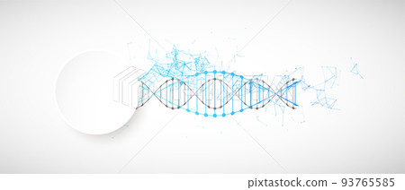 Science template, wallpaper or banner with a DNA molecules. Vector illustration Science template, wallpaper or banner with a DNA molecules. Vector illustration 93765585
