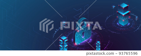 Isometric protection concept. Protect mechanism, system privacy. 93765596
