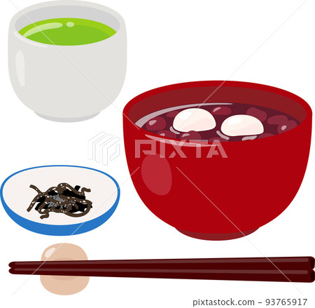 白玉zenzai和鹽漬海帶 白玉zenzai和鹽漬海帶 93765917