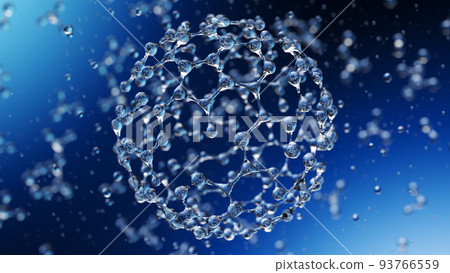 Water splash models of molecules. Selective focus Water splash models of molecules. Selective focus 93766559