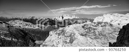 Panorama of Marmolada mountain with glacier 93768250