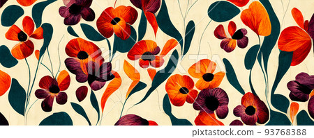 abstract flower illustration, creative flower background, Botanical art abstract flower illustration, creative flower background, Botanical art 93768388