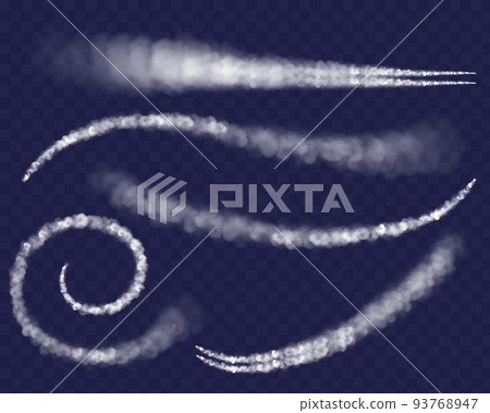 Airplane condensation trail vector illustration 93768947