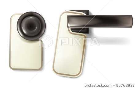 Hotel door knob metal handle vector illustration Hotel door knob metal handle vector illustration 93768952