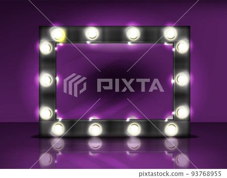 Makeup mirror with lamps vector illustration Makeup mirror with lamps vector illustration 93768955