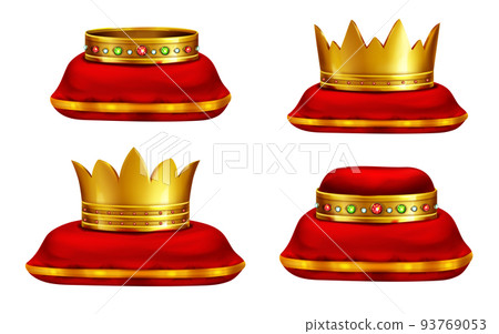 King or queen headwear realistic vector collection 93769053