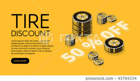 Car service tire store discount vector illustration 93769154