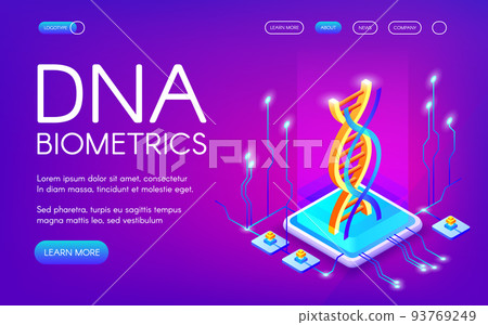 DNA biometrics technology vector illustration 93769249