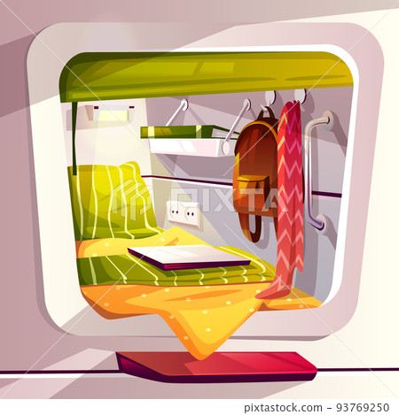 Capsule hotel or pod hostel vector illustration 93769250