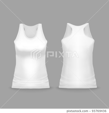 White sport tank top female vector illustration White sport tank top female vector illustration 93769436