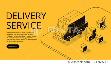Delivery service app vector isometric illustration 93769712