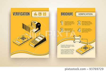 Digital verification business service vector flyer Digital verification business service vector flyer 93769729