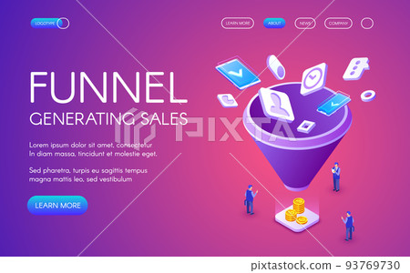 Funnel generation sales vector illustration 93769730