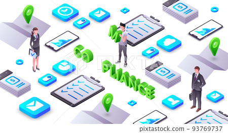 Business compliance isometric vector illustration Business compliance isometric vector illustration 93769737