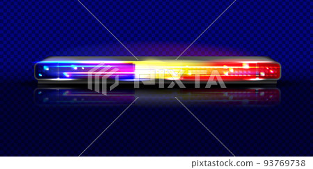 Police siren alarm light flasher 3D vector beacon Police siren alarm light flasher 3D vector beacon 93769738