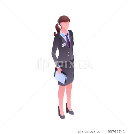 Woman in office clothes faceless vector illustration Woman in office clothes faceless vector illustration 93769741