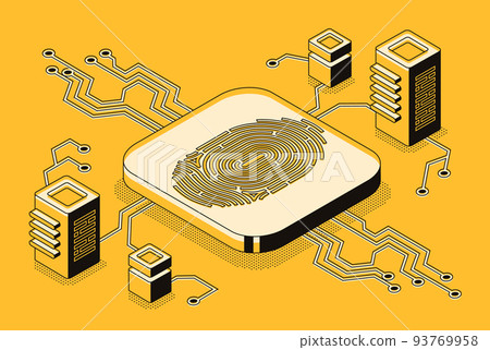 Biometric security technology vector concept Biometric security technology vector concept 93769958