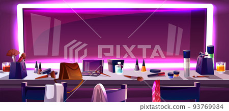 Makeup mirror with lamps vector illustration 93769984