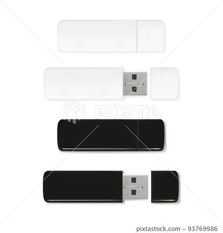 USB flash drive of plastic vector illustration USB flash drive of plastic vector illustration 93769986