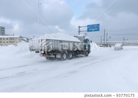 北海道稚內的冬天風景 93770175