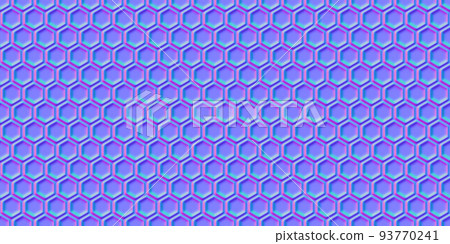 Normal map of honeycomb or metal grid seamless pattern 93770241