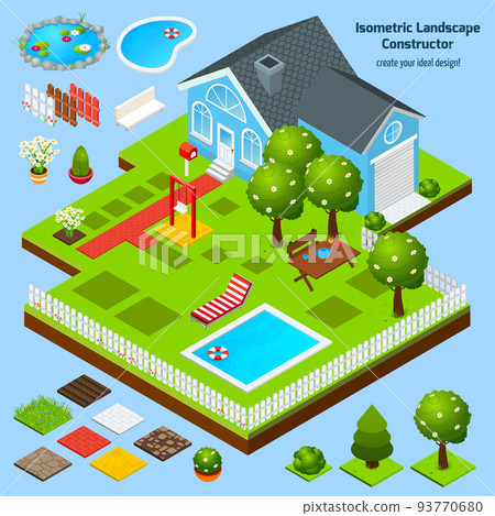 Landscape Design Isometric Landscape Design Isometric 93770680
