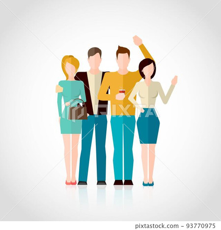 Friends Flat Illustration Friends Flat Illustration 93770975