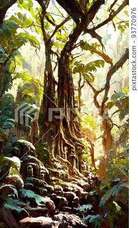 Mayan style ancient culture background 93770976