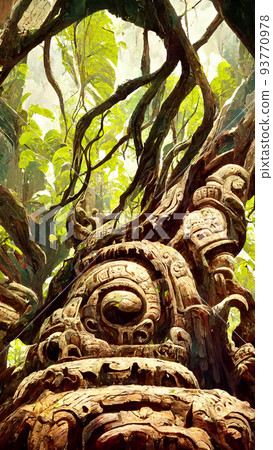 Mayan style ancient culture background 93770978