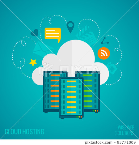 Hosting Concept Flat Hosting Concept Flat 93771009
