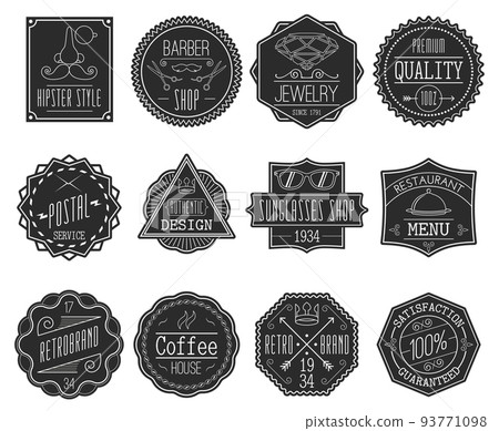 Retro Labels Set 93771098