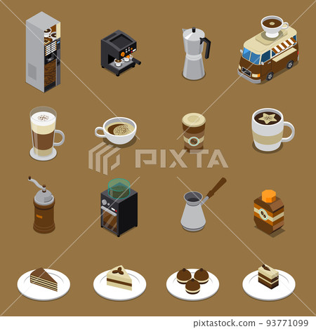 Coffee Isometric Set Coffee Isometric Set 93771099